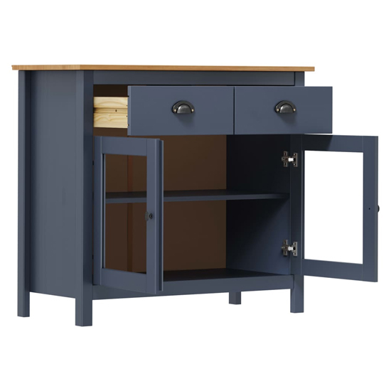 Kendal Wooden Sideboard With 2 Doors In Grey And Brown