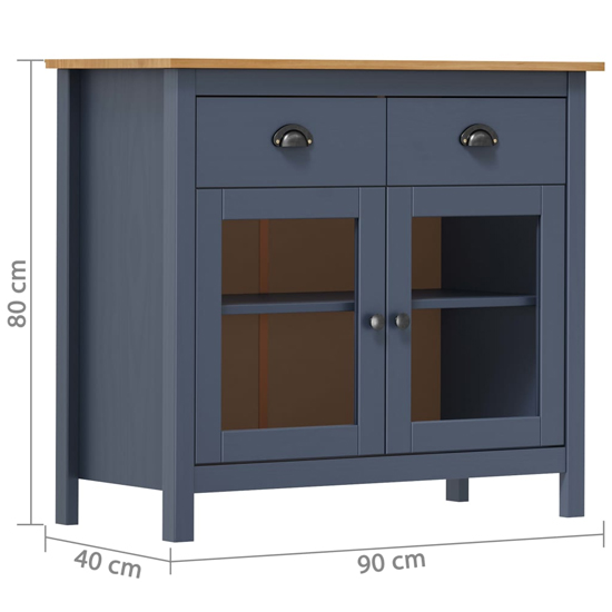 Kendal Wooden Sideboard With 2 Doors In Grey And Brown