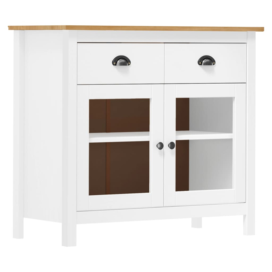 Read more about Kendal wooden sideboard with 2 doors in white and brown