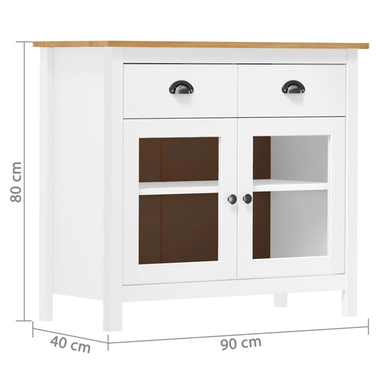 Kendal Wooden Sideboard With 2 Doors In White And Brown
