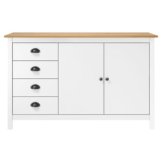 Kendal Wooden Sideboard With 4 Drawers In White And Brown