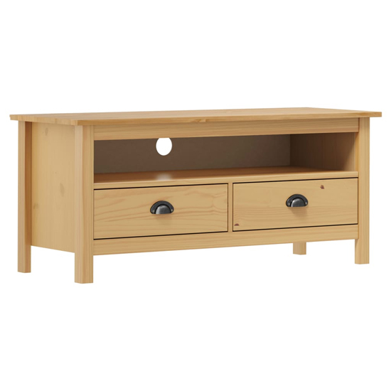 Product photograph of Kendal Wooden Tv Stand With 2 Drawers In Brown from Furniture in Fashion