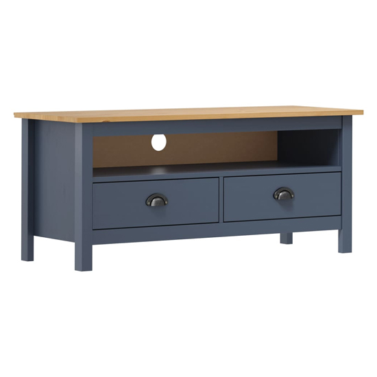 Product photograph of Kendal Wooden Tv Stand With 2 Drawers In Grey And Brown from Furniture in Fashion