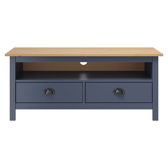 Kendal Wooden TV Stand With 2 Drawers In Grey And Brown