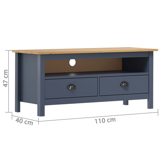 Kendal Wooden TV Stand With 2 Drawers In Grey And Brown