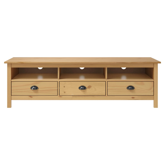 Kendal Wooden TV Stand With 3 Drawers In Brown