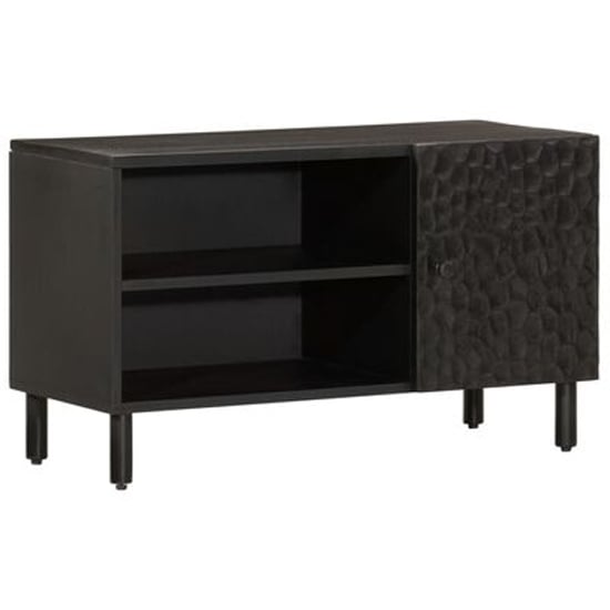 Kendal Wooden TV Stand With 2 Storage Space In Black