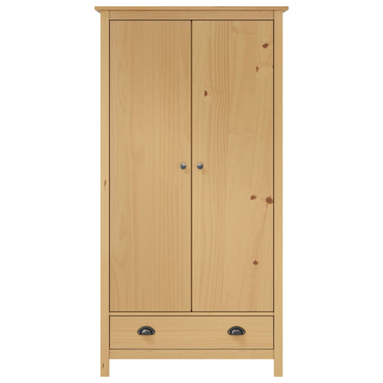 Kendal Wooden Wardrobe With 2 Doors In Brown