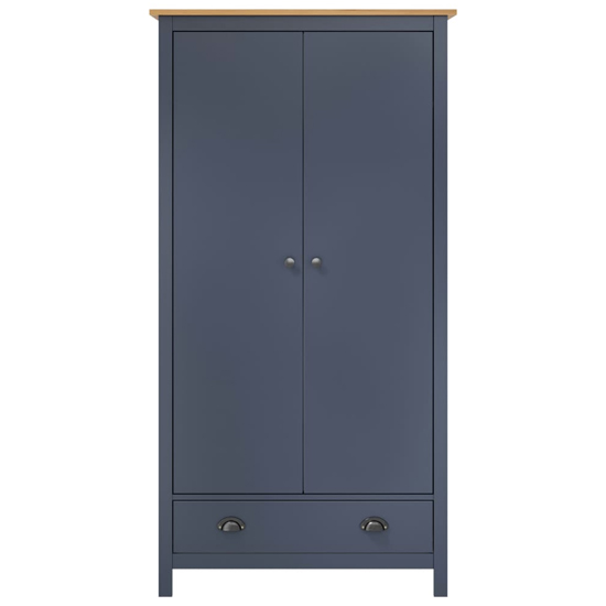 Kendal Wooden Wardrobe With 2 Doors In Grey And Brown