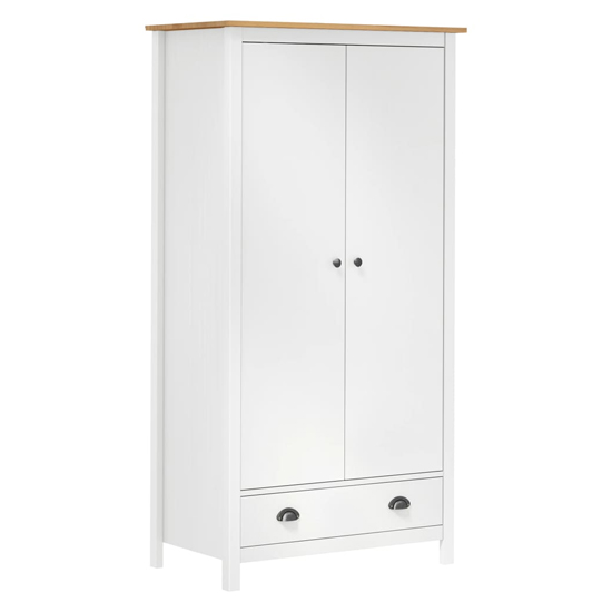 Read more about Kendal wooden wardrobe with 2 doors in white and brown
