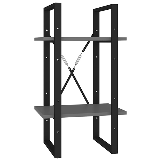 Kendria Wooden 2-Tier Bookshelf In Grey