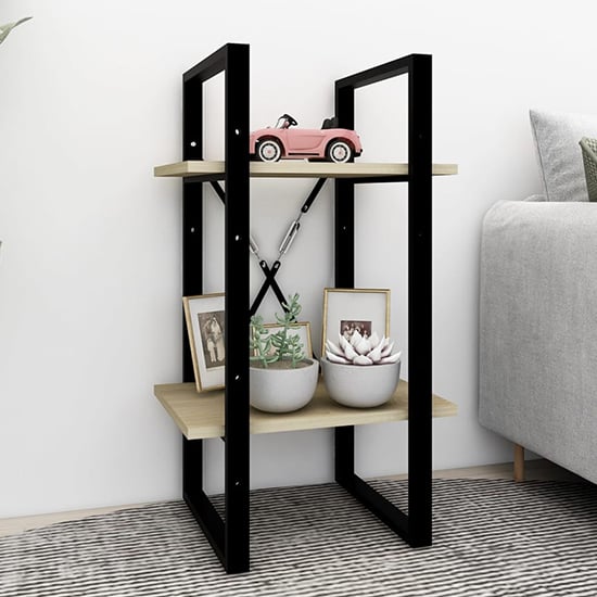 Read more about Kendria wooden 2-tier bookshelf in sonoma oak
