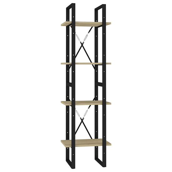 Kendria Wooden 4-Tier Bookshelf In Sonoma Oak_2