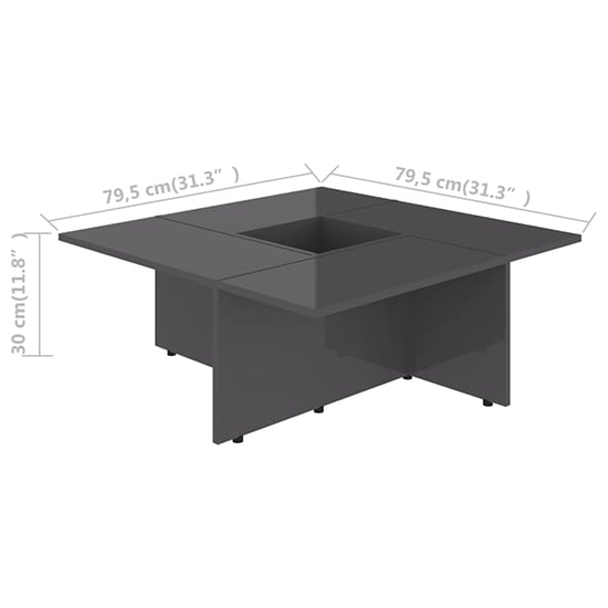 Kendrix Square High Gloss Coffee Table In Grey_4