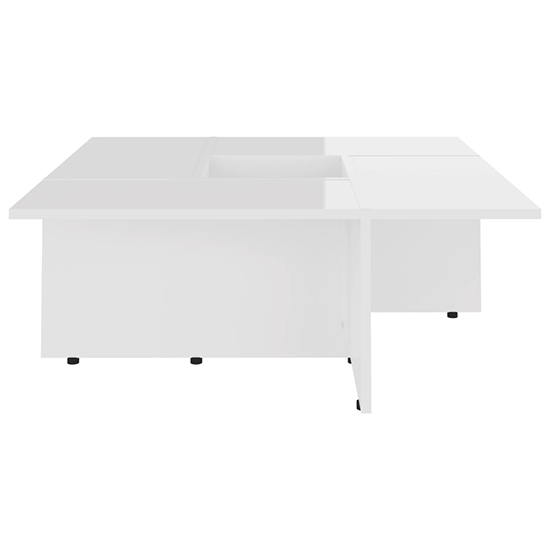 Kendrix Square High Gloss Coffee Table In White Furniture in Fashion
