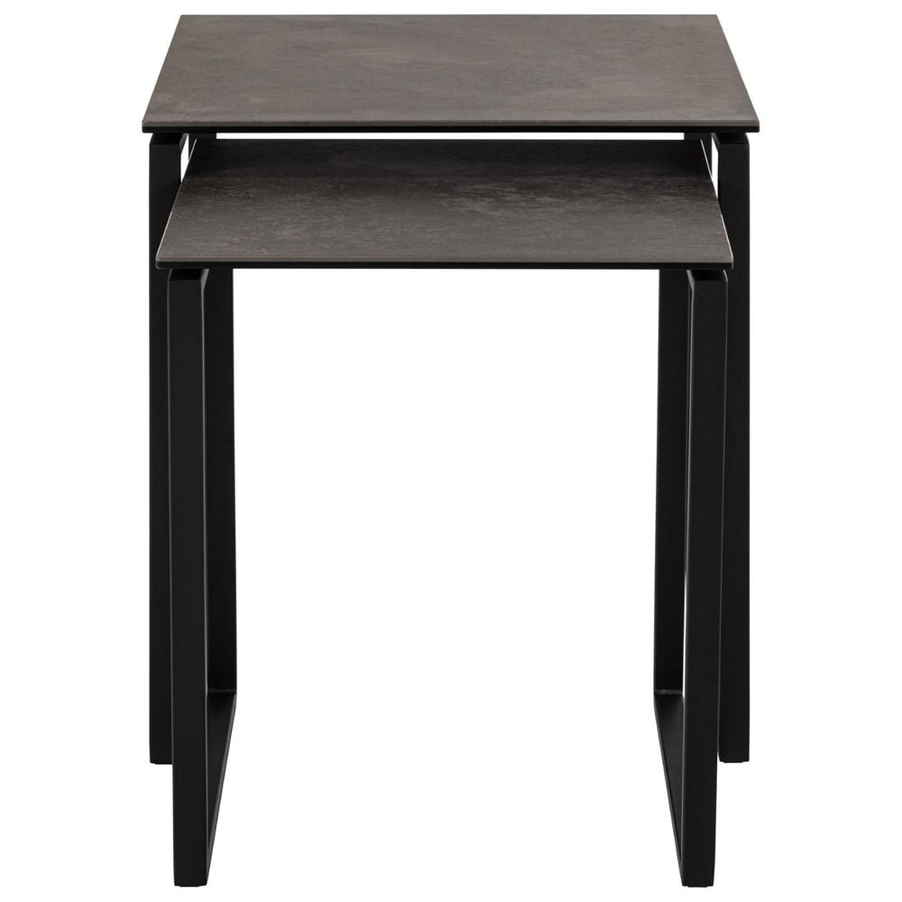Kennesaw Ceramic Nest Of 2 Tables In Black Fairbanks