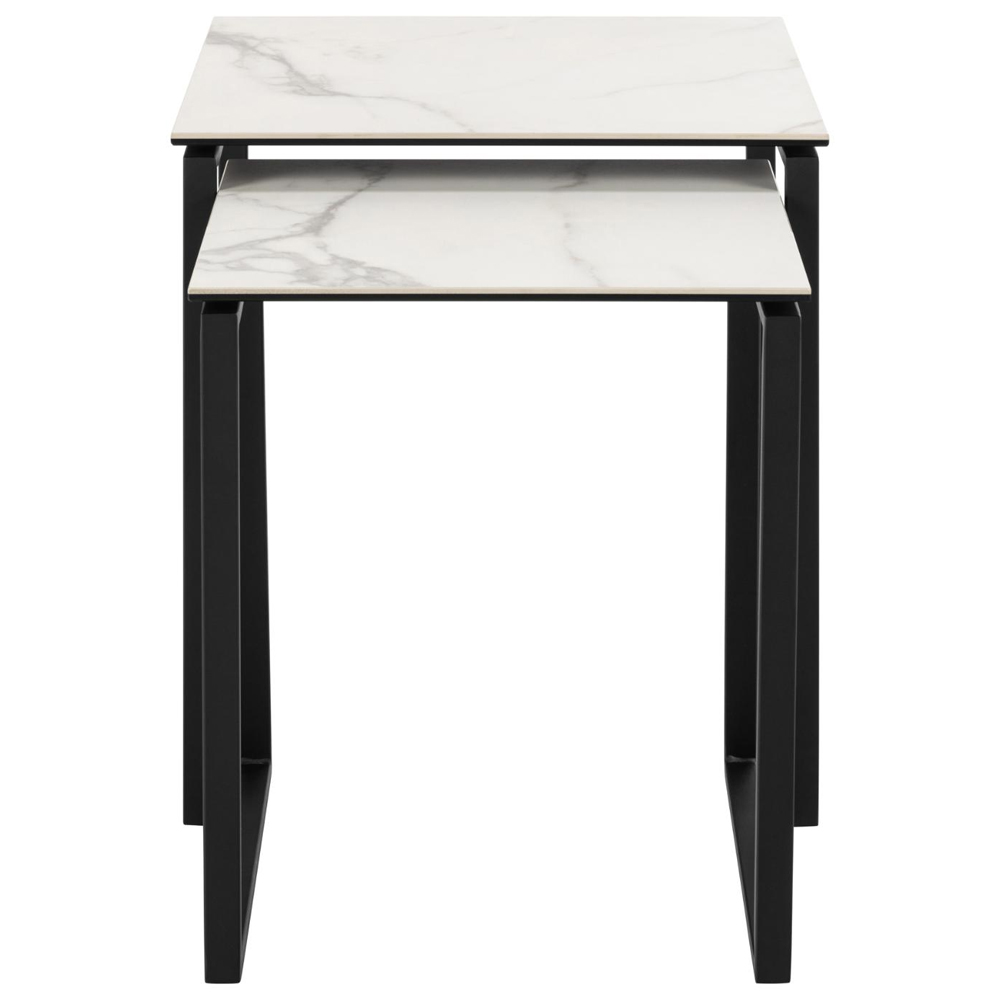 Kennesaw Ceramic Nest Of 2 Tables In White Akranes