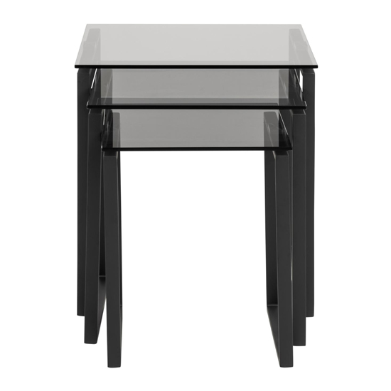 Kennesaw Smoked Glass Nest Of 3 Tables With Black Legs_2