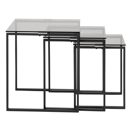 Kennesaw Smoked Glass Nest Of 3 Tables With Black Legs_3