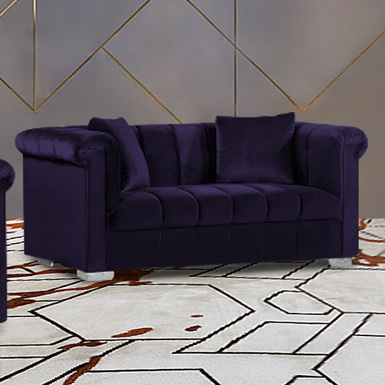 Read more about Kenosha malta plush velour fabric 2 seater sofa in ameythst