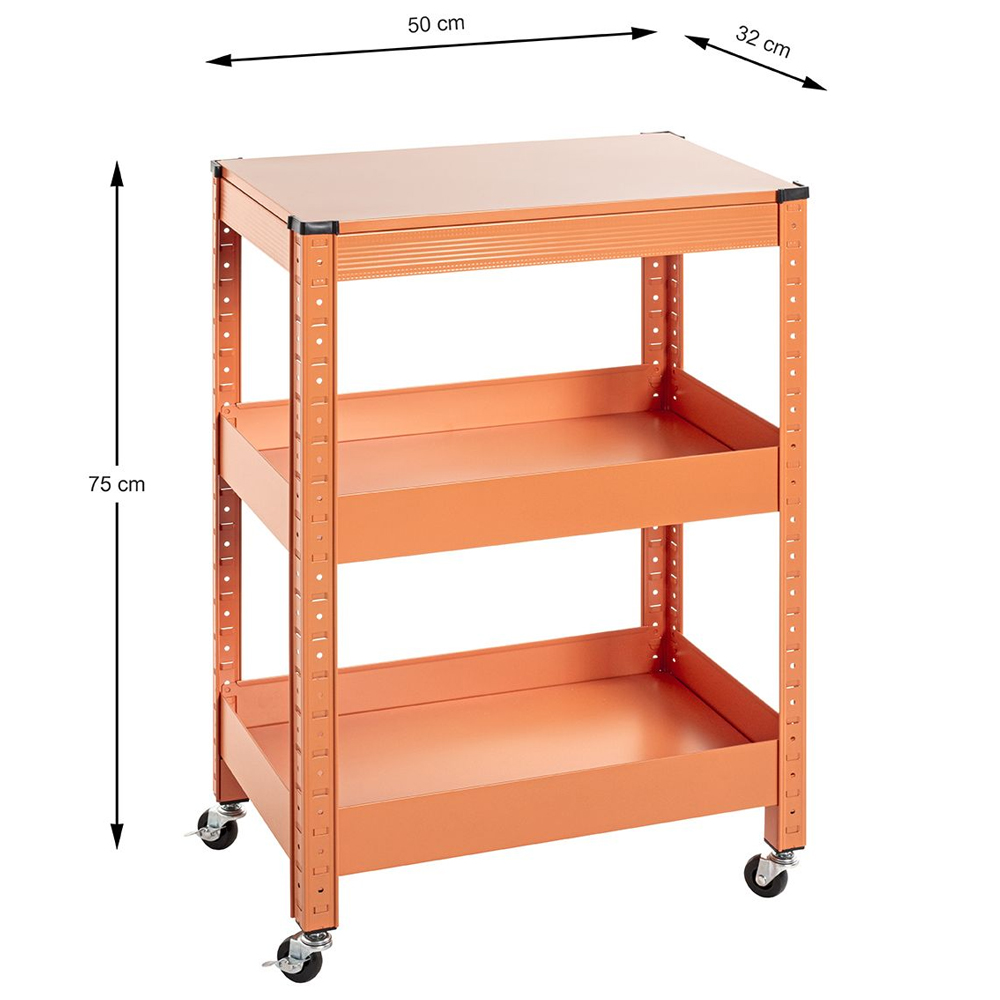 Kenosha Metal Drinks Trolley In Orange