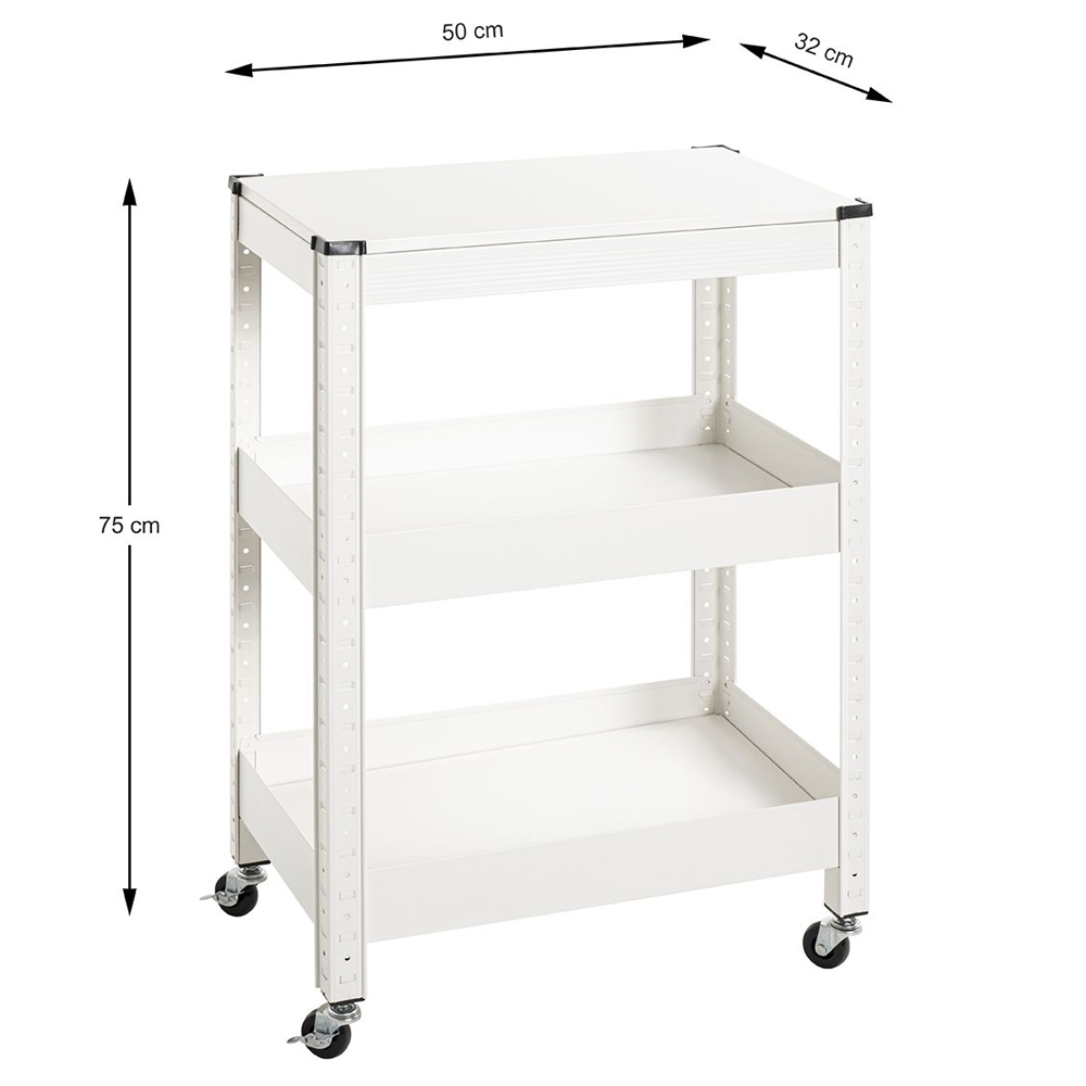 Kenosha Metal Drinks Trolley In White