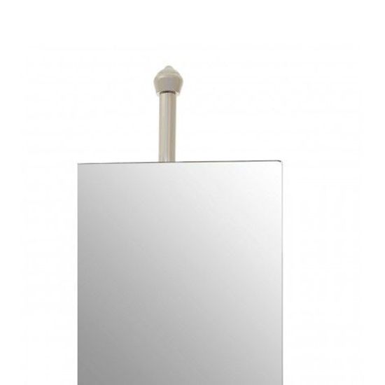 Kensick Rectangular Floor Standing Mirror With Nickel Stand
