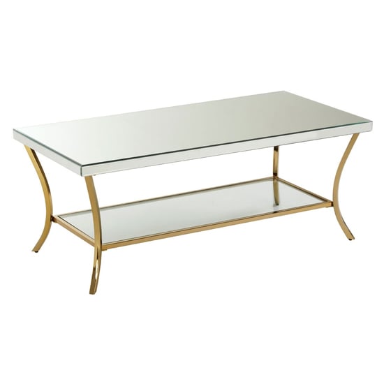 Product photograph of Kensick Rectangular Mirrored Coffee Table In Silver from Furniture in Fashion