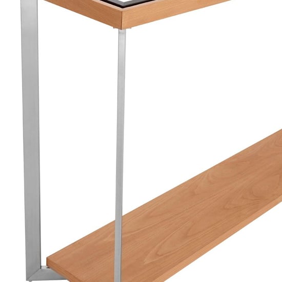 Kensick Rectangular Mirrored Glass Console Table In Natural