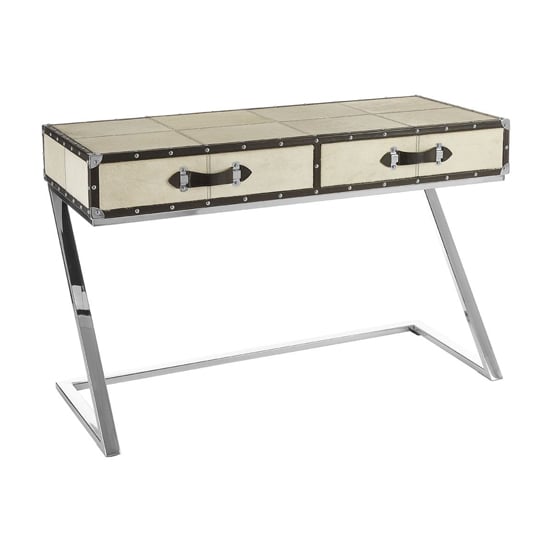 Photo of Kensick rectangular wooden console table in natural