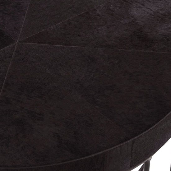 Furud Townhouse Round Side Table In Black