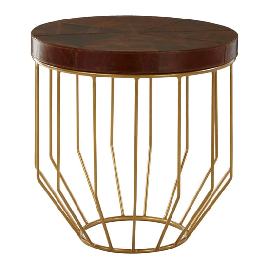 Read more about Kensick round wooden side table in brown