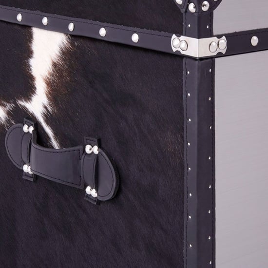 Kensick Wooden Set Of 2 Storage Trunks In Black And White