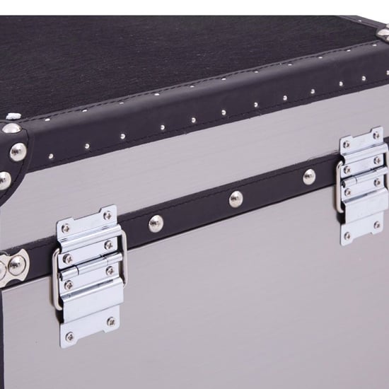 Kensick Wooden Set Of 2 Storage Trunks In Black And White