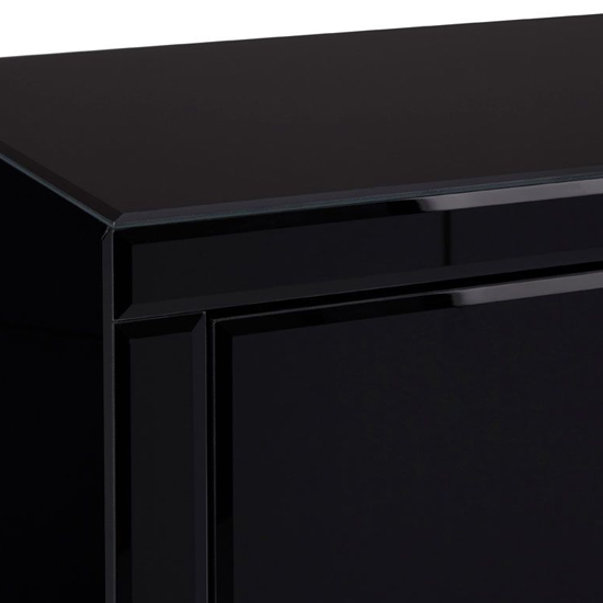 Kensick Wooden Sideboard With 2 Doors And 1 Drawer In Black
