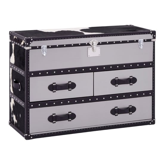 Photo of Kensick wooden storage cabinet in black and white