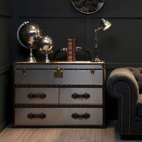 Kensick Wooden Storage Cabinet In Brown And White