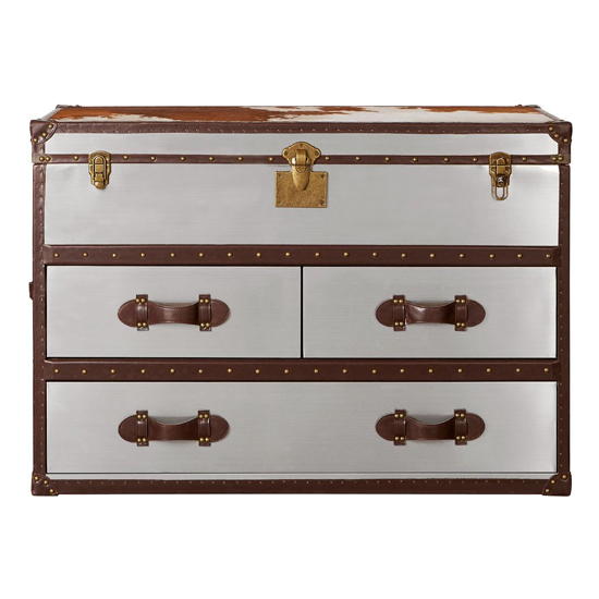 Kensick Wooden Storage Cabinet In Brown And White