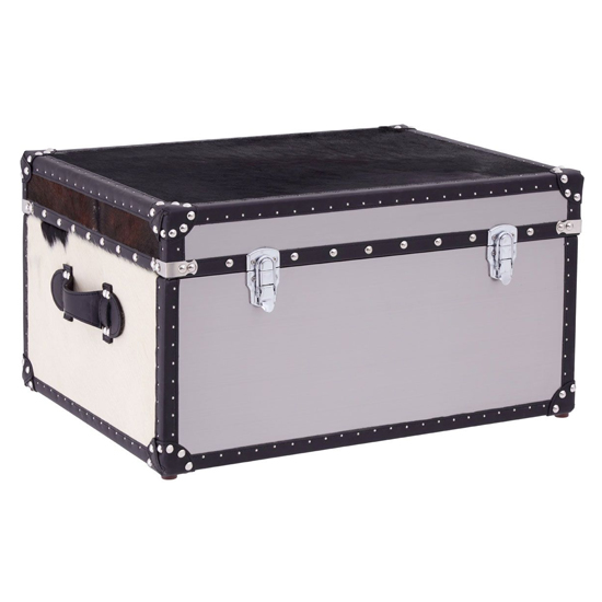 Read more about Kensick wooden storage trunk in black and white