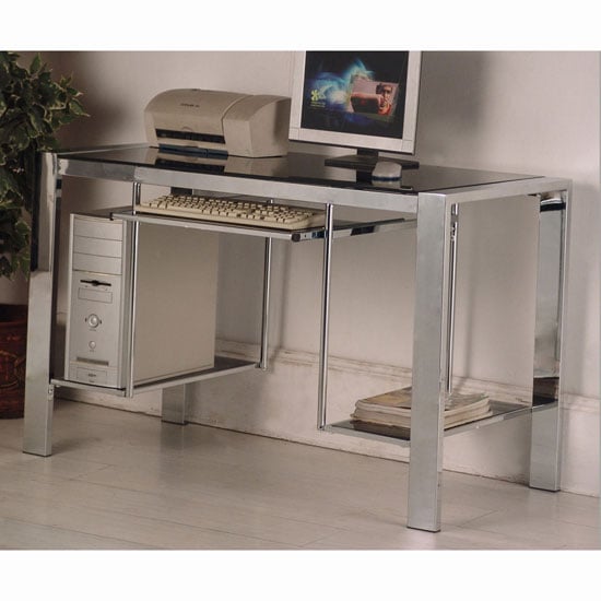 Read more about Naxis black glass computer desk