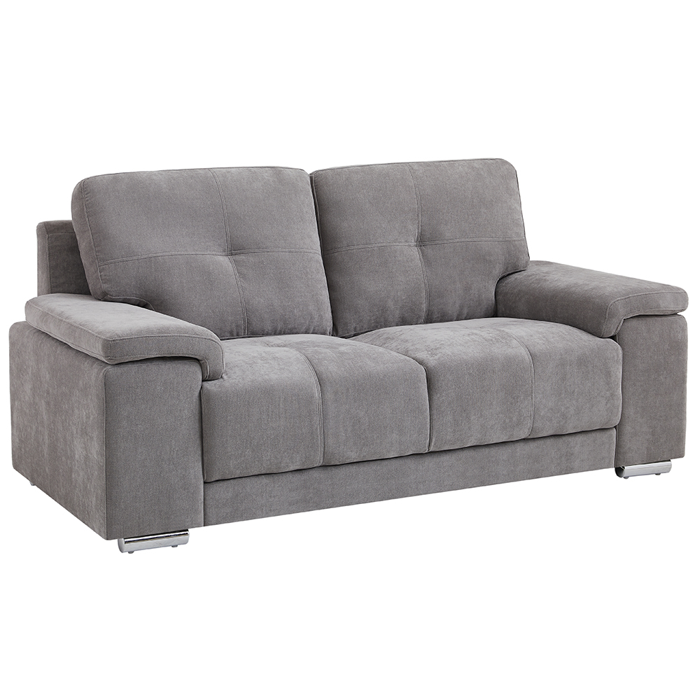 Kensington Fabric 2 Seater Sofa In Grey
