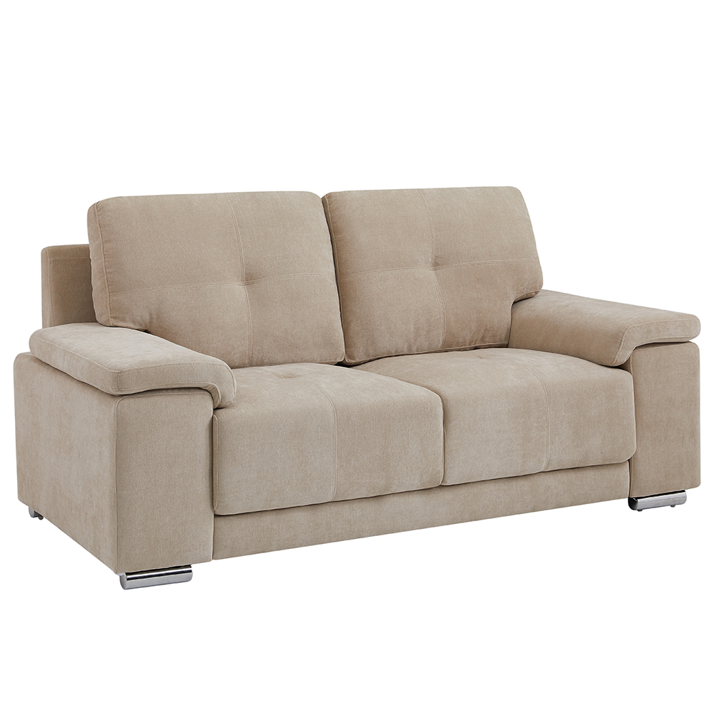 Kensington Fabric 2 Seater Sofa In Stone