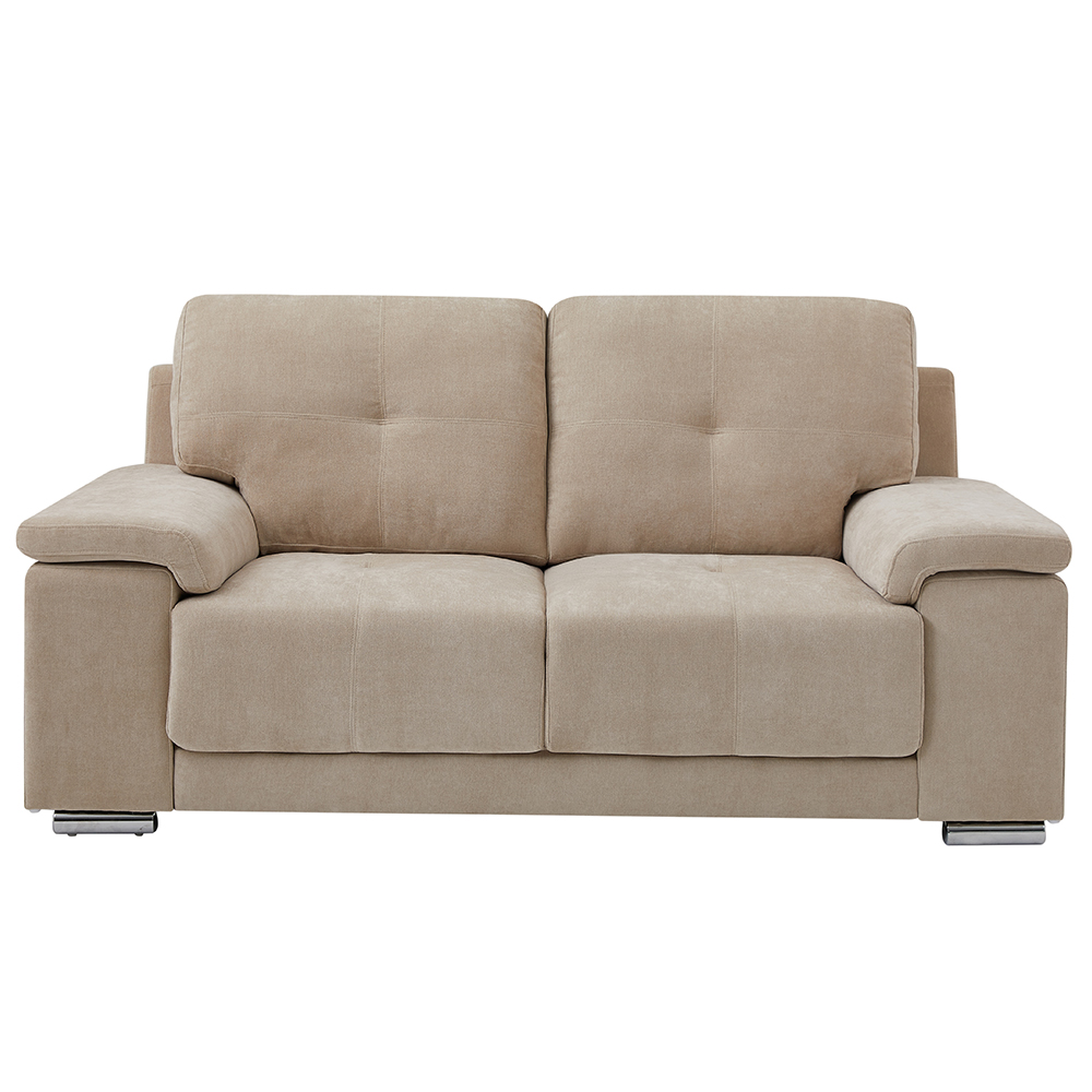 Kensington Fabric 2 Seater Sofa In Stone