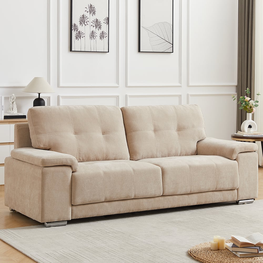 Kensington Fabric 3+2 Seater Sofa Set In Stone