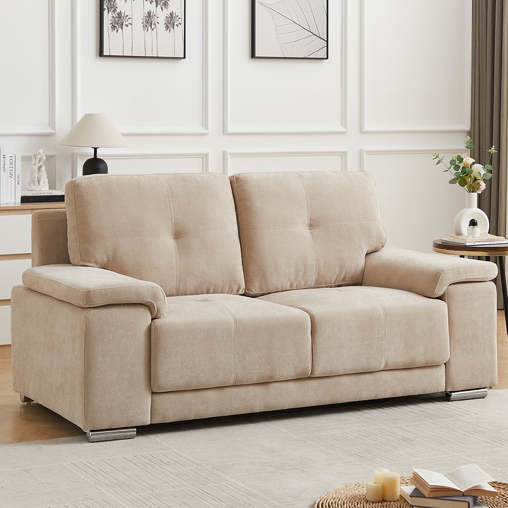 Kensington Fabric 3+2 Seater Sofa Set In Stone