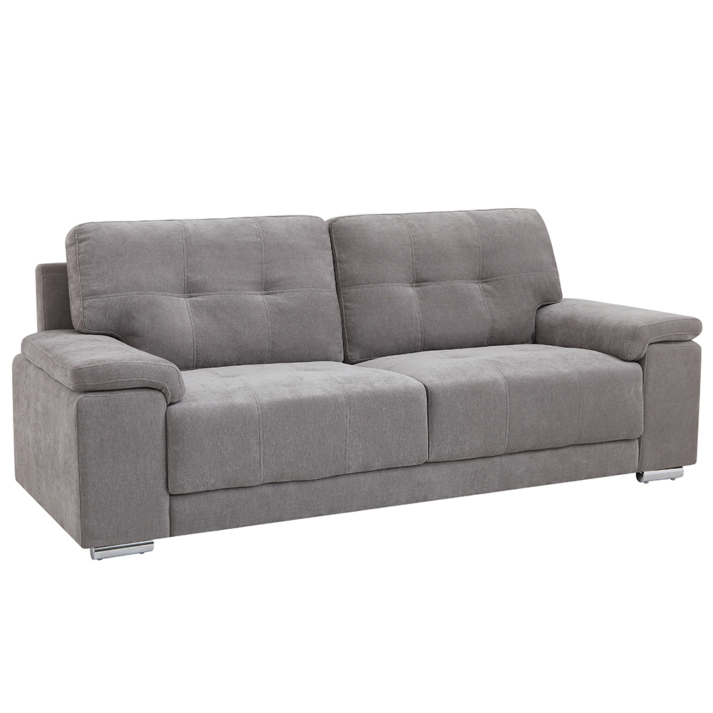 Kensington Fabric 3 Seater Sofa In Grey