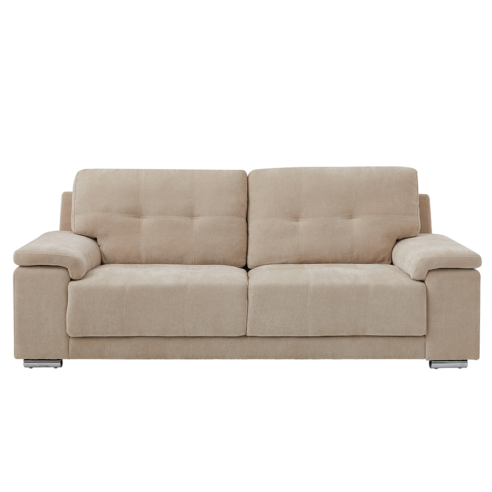 Kensington Fabric 3 Seater Sofa In Stone