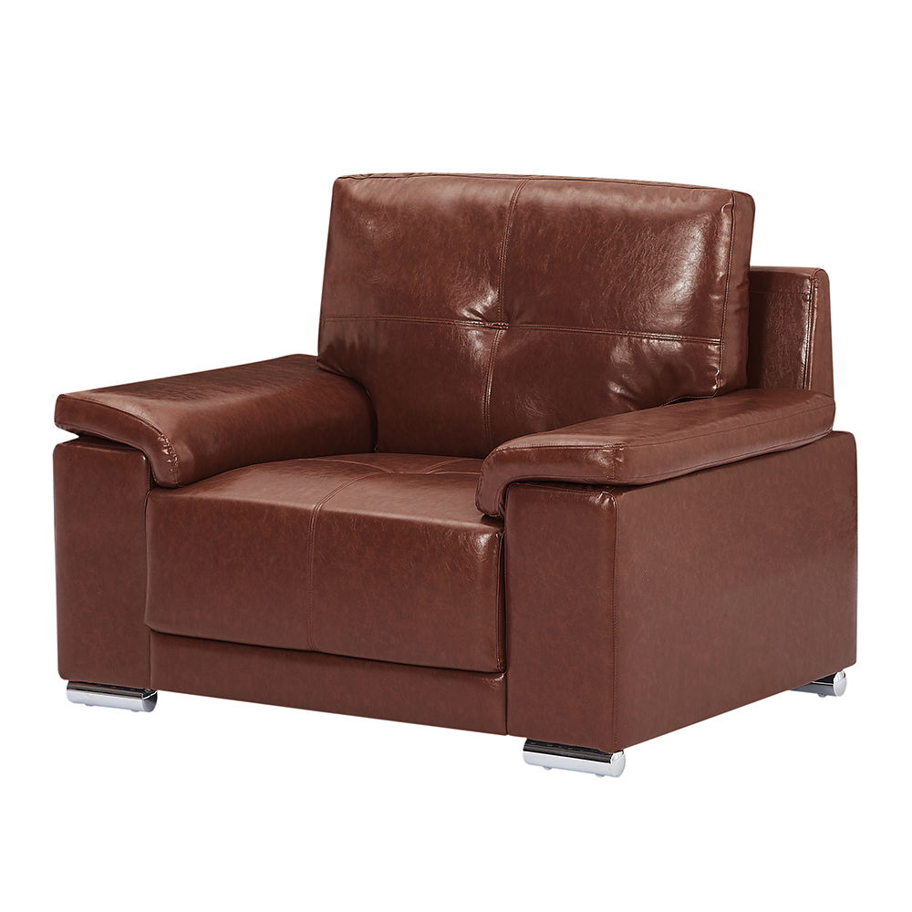 Kensington Faux Leather 3+2+1 Seater Sofa Set in Tan