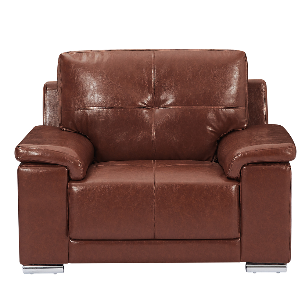 Kensington Faux Leather 3+2+1 Seater Sofa Set in Tan