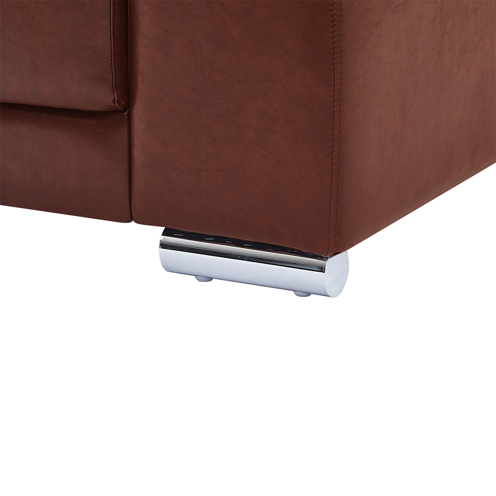 Kensington Faux Leather 1 Seater Sofa In Tan